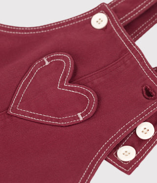 BABY GIRL'S ORGANIC COTTON DENIM DUNGAREES
