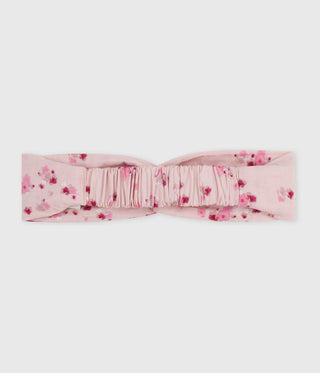 BABY GIRL'S ORGANIC COTTON POPLIN HAIRBAND IN FLORAL PRINT