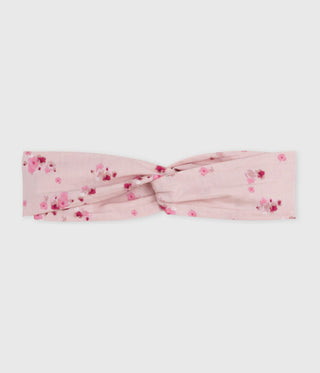 BABY GIRL'S ORGANIC COTTON POPLIN HAIRBAND IN FLORAL PRINT
