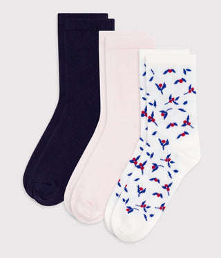 GIRL'S COTTON JERSEY SOCKS - 3-PACK