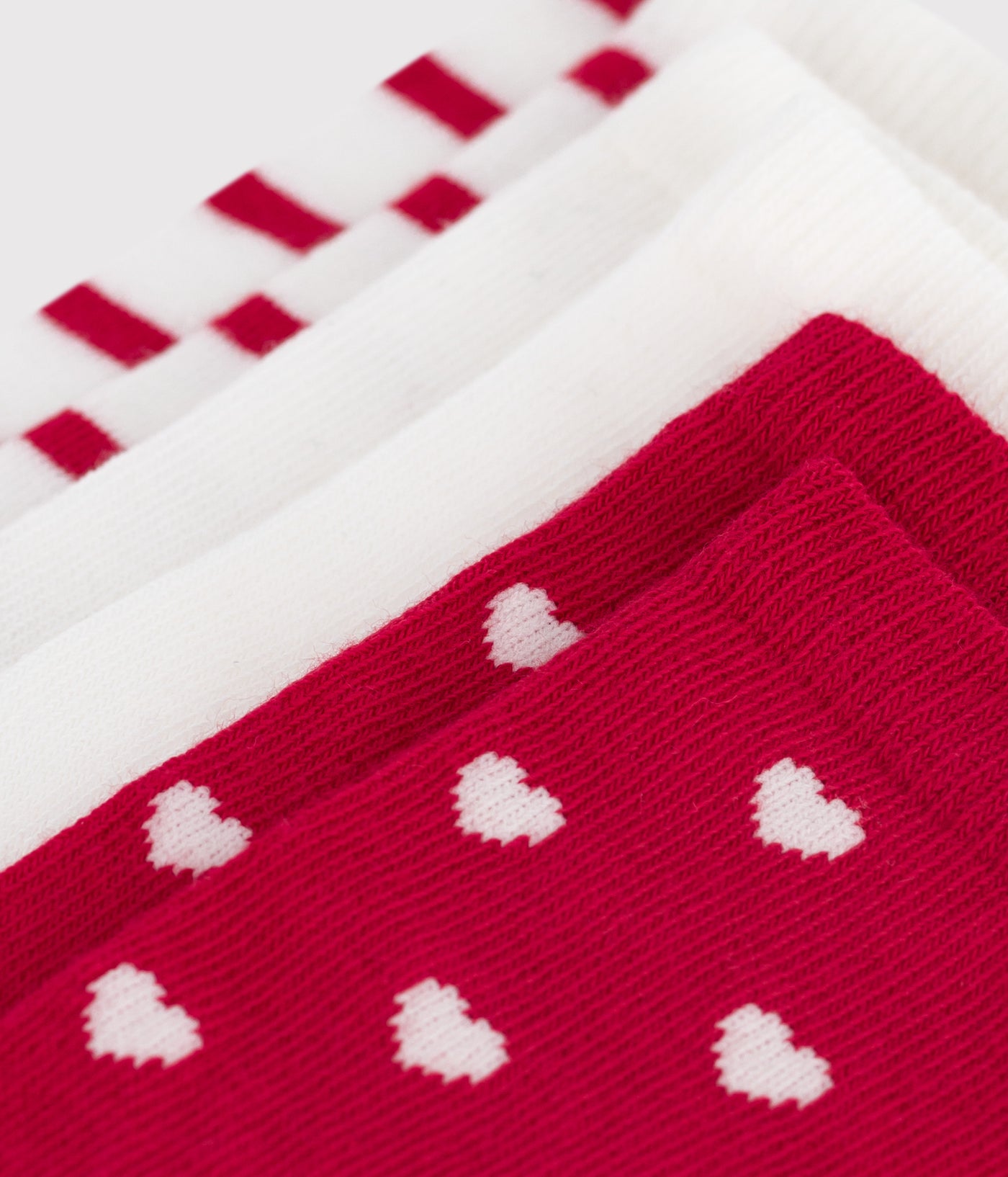 CHILDREN'S HEART-PRINT COTTON SOCKS - 3-PACK