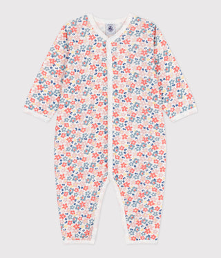 BABY GIRL'S ORGANIC COTTON FOOTLESS SLEEPSUIT