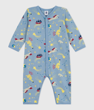 BABY BOY'S RGANIC COTTON FOOTLESS SLEEPSUIT