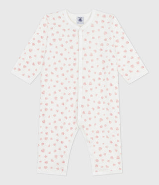 BABY GIRL'S ORGANIC COTTON FOOTLESS SLEEPSUIT