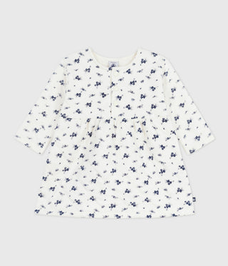 BABY GIRL'S ORGANIC COTTON TUBE KNIT DRESS IN FLORAL PRINT