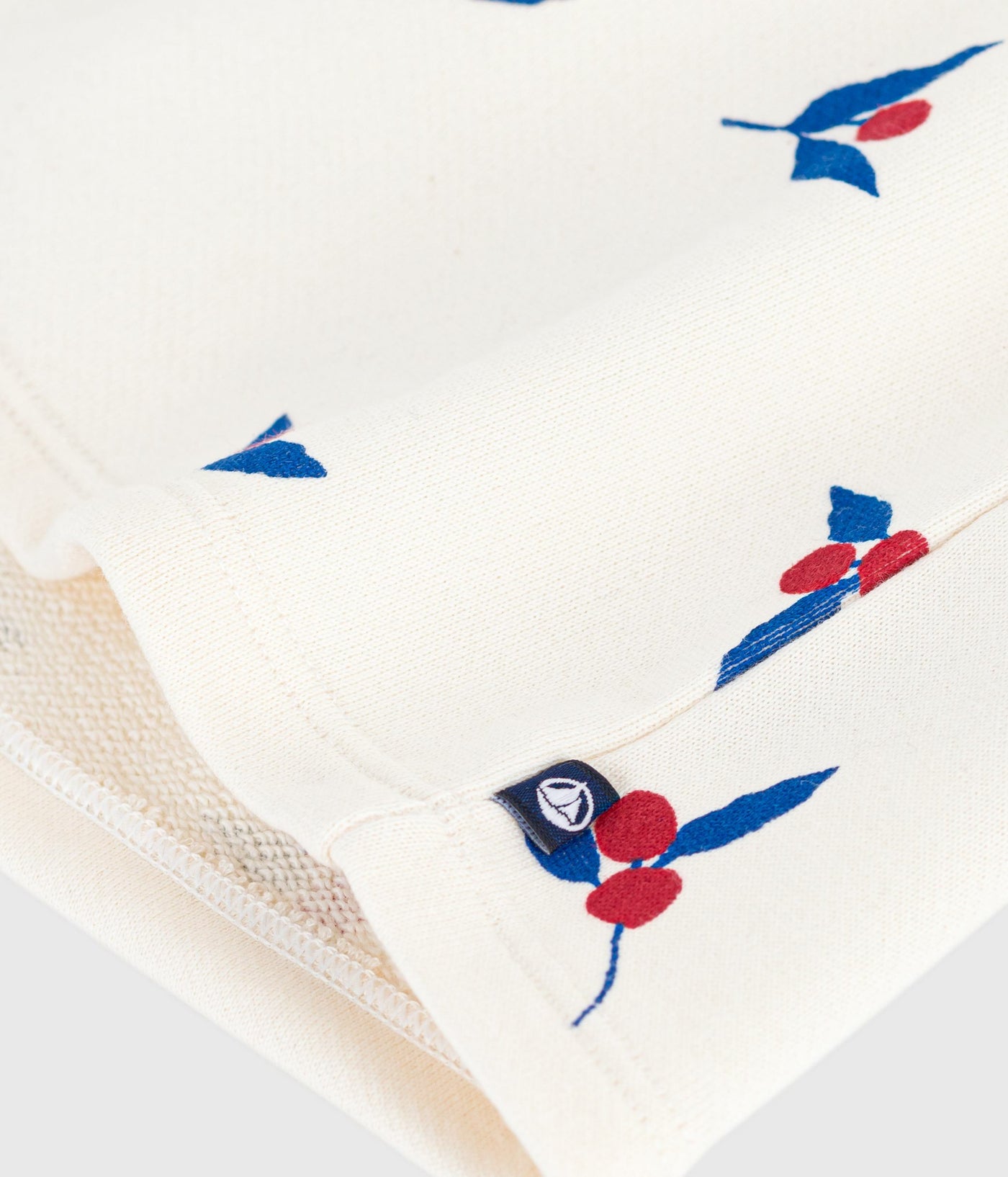 BABIES' LONG SLEEVED BERRY-PRINT COTTON DRESS