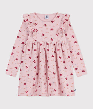 GIRL'S ORGANIC COTTON TUBE KNIT DRESS