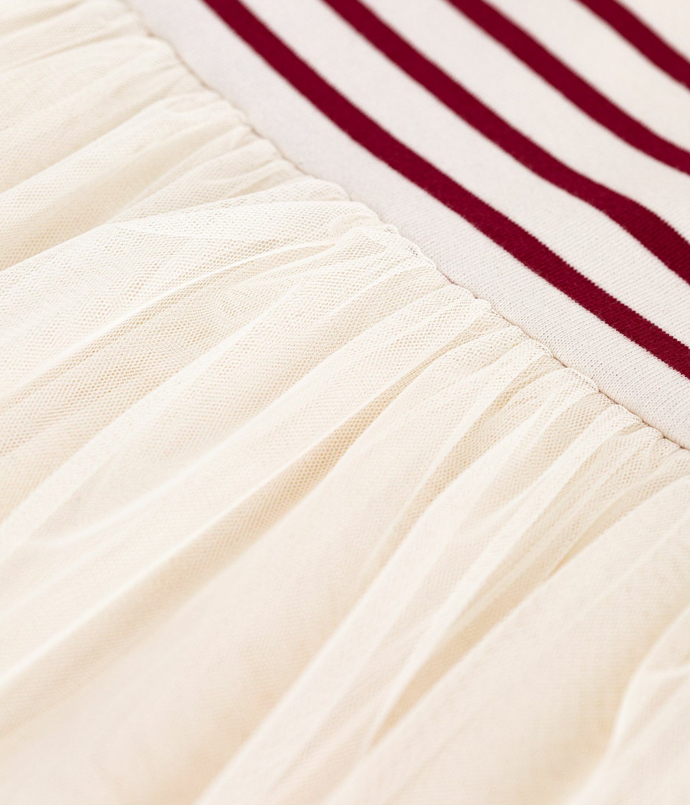 CHILDREN'S LONG-SLEEVED DRESS IN COTTON AND TULLE