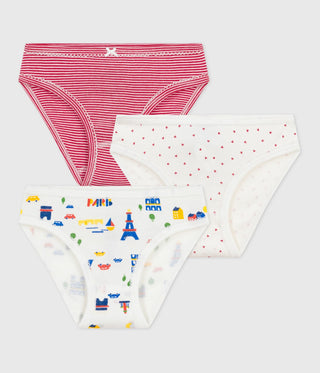 GIRL'S ORGANIC COTTON PANTIES - 3-PACK