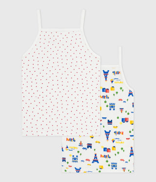 GIRL'S ORGANIC COTTON TANK TOPS - 2-PACK