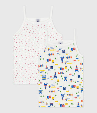 GIRL'S ORGANIC COTTON TANK TOPS - 2-PACK