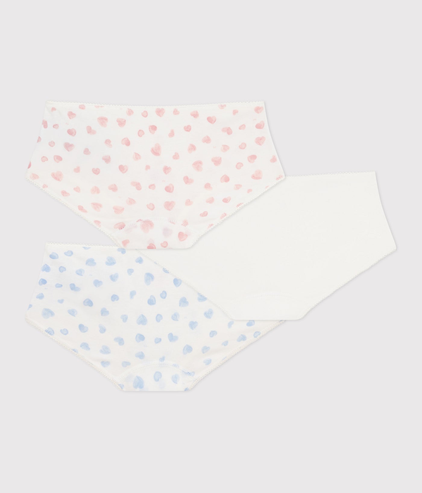 PACK OF HEART-PRINT COTTON SHORTIES FOR CHILDREN