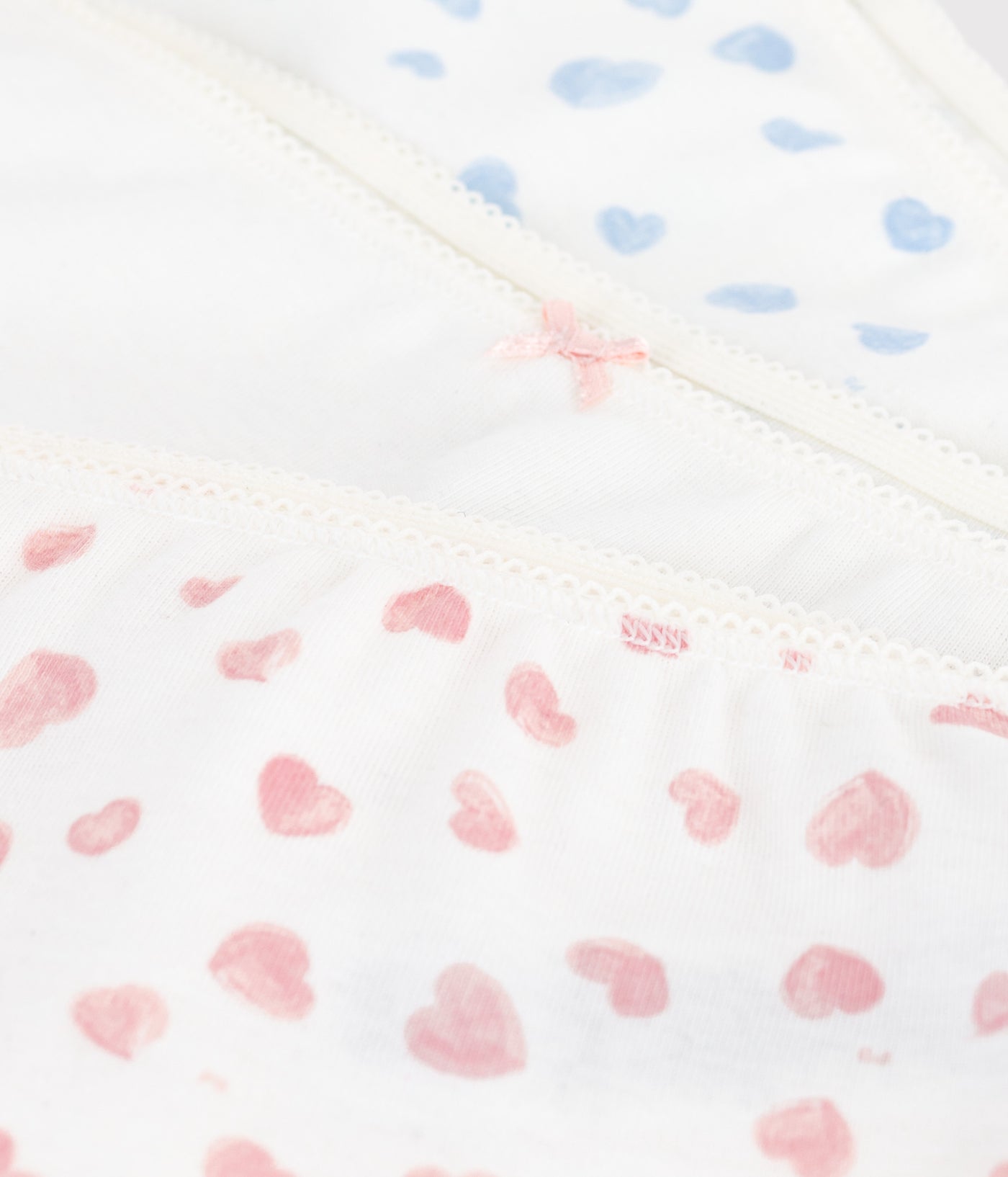 PACK OF HEART-PRINT COTTON SHORTIES FOR CHILDREN