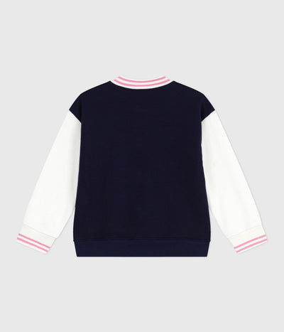 CHILDREN'S VARSITY-STYLE JACKET IN PLAIN COTTON