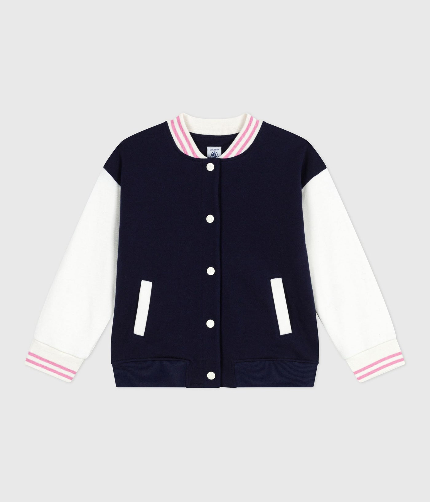 CHILDREN'S VARSITY-STYLE JACKET IN PLAIN COTTON