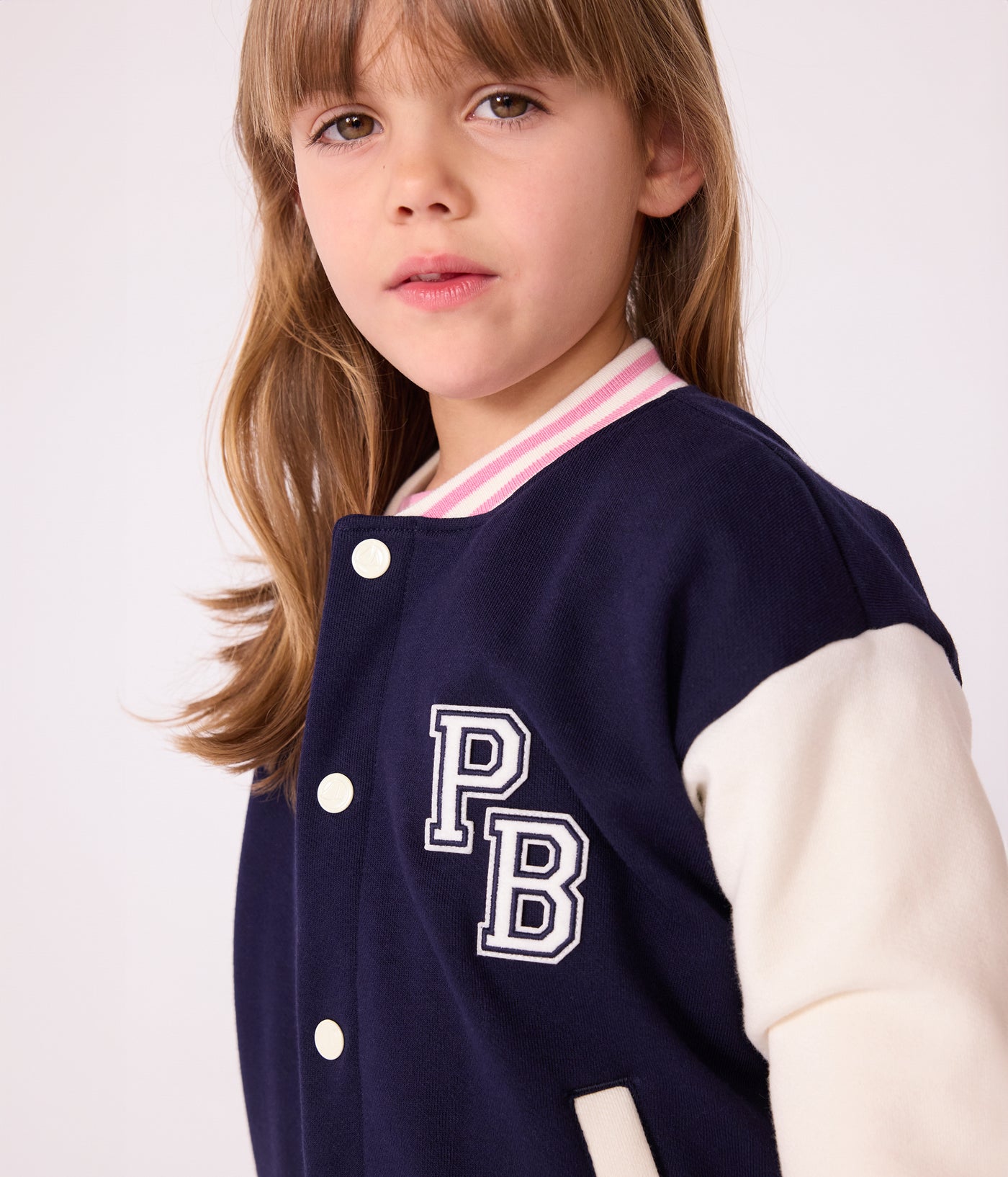 CHILDREN'S VARSITY-STYLE JACKET IN PLAIN COTTON