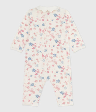 BABY GIRL'S ORGANIC COTTON FOOTLESS SLEEPSUIT
