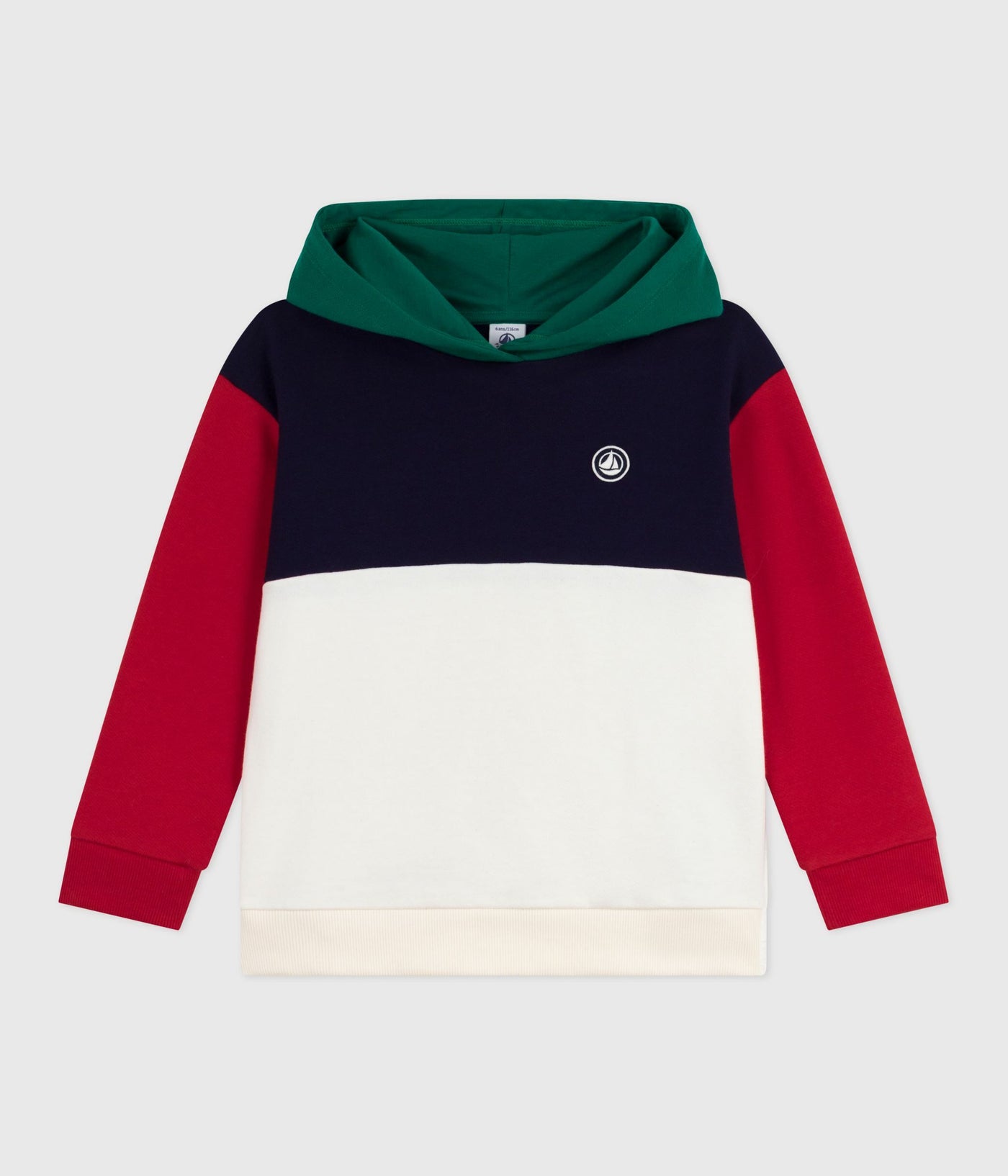 CHILDREN'S COLOURBLOCK COTTON HOODIE