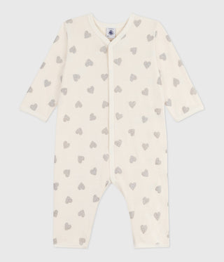 BABY GIRL'S ORGANIC COTTON FOOTLESS SLEEPSUIT