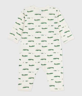 BABY BOY'S ORGANIC COTTON FOOTLESS SLEEPSUIT