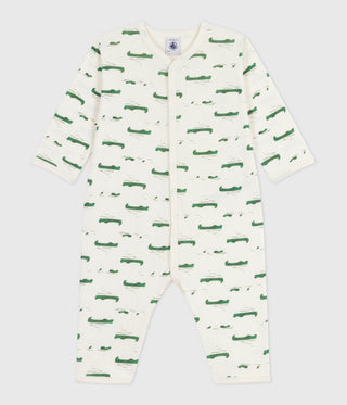 BABY BOY'S ORGANIC COTTON FOOTLESS SLEEPSUIT