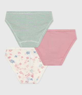 GIRL'S ORGANIC COTTON PANTIES - 3-PACK