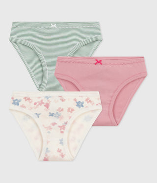 GIRL'S ORGANIC COTTON PANTIES - 3-PACK