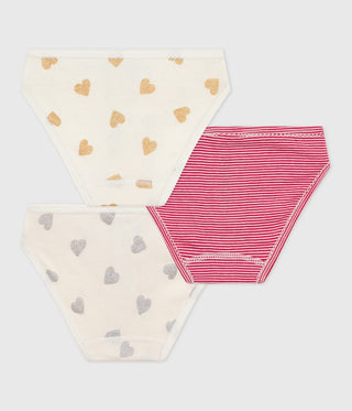 GIRL'S ORGANIC COTTON PANTIES - 3-PACK