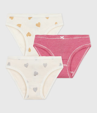 GIRL'S ORGANIC COTTON PANTIES - 3-PACK