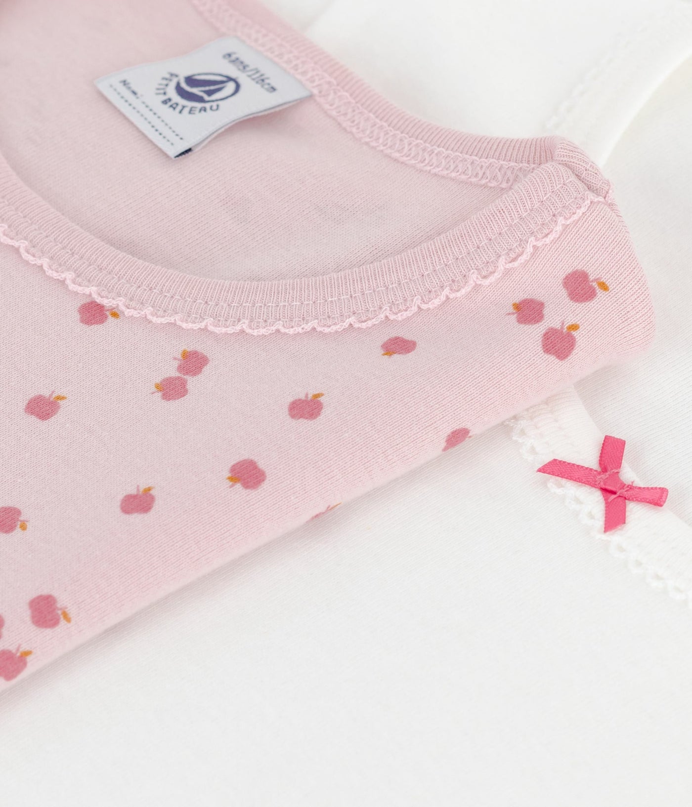 PACK OF CHILDREN'S SHORT-SLEEVED APPLE-PRINT COTTON T-SHIRTS