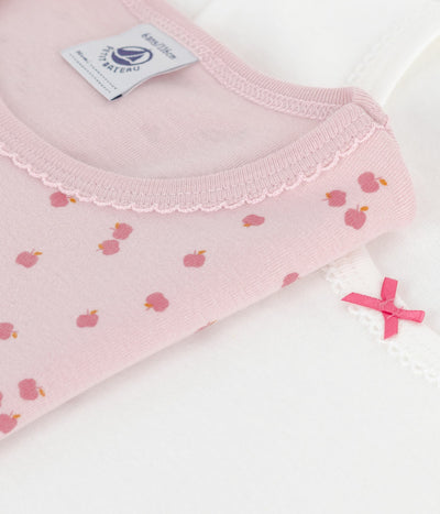 PACK OF CHILDREN'S SHORT-SLEEVED APPLE-PRINT COTTON T-SHIRTS