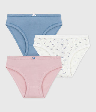 GIRL'S ORGANIC COTTON PANTIES - 3-PACK