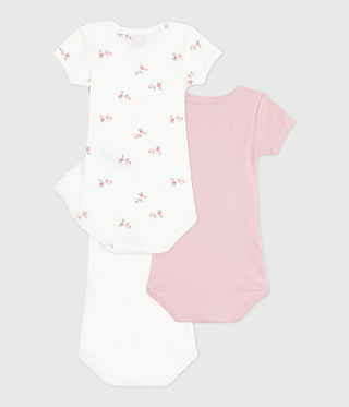BABY GIRL'S ORGANIC COTTON BODYSUIT - 3-PACK