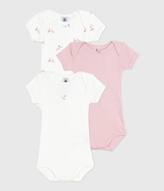BABY GIRL'S ORGANIC COTTON BODYSUIT - 3-PACK