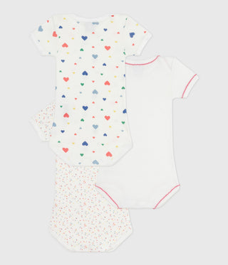 BABY GIRL'S ORGANIC COTTON BODYSUIT - 3-PACK