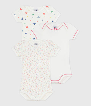 BABY GIRL'S ORGANIC COTTON BODYSUIT - 3-PACK