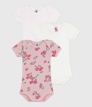 BABY GIRL'S ORGANIC COTTON BODYSUIT - 3-PACK