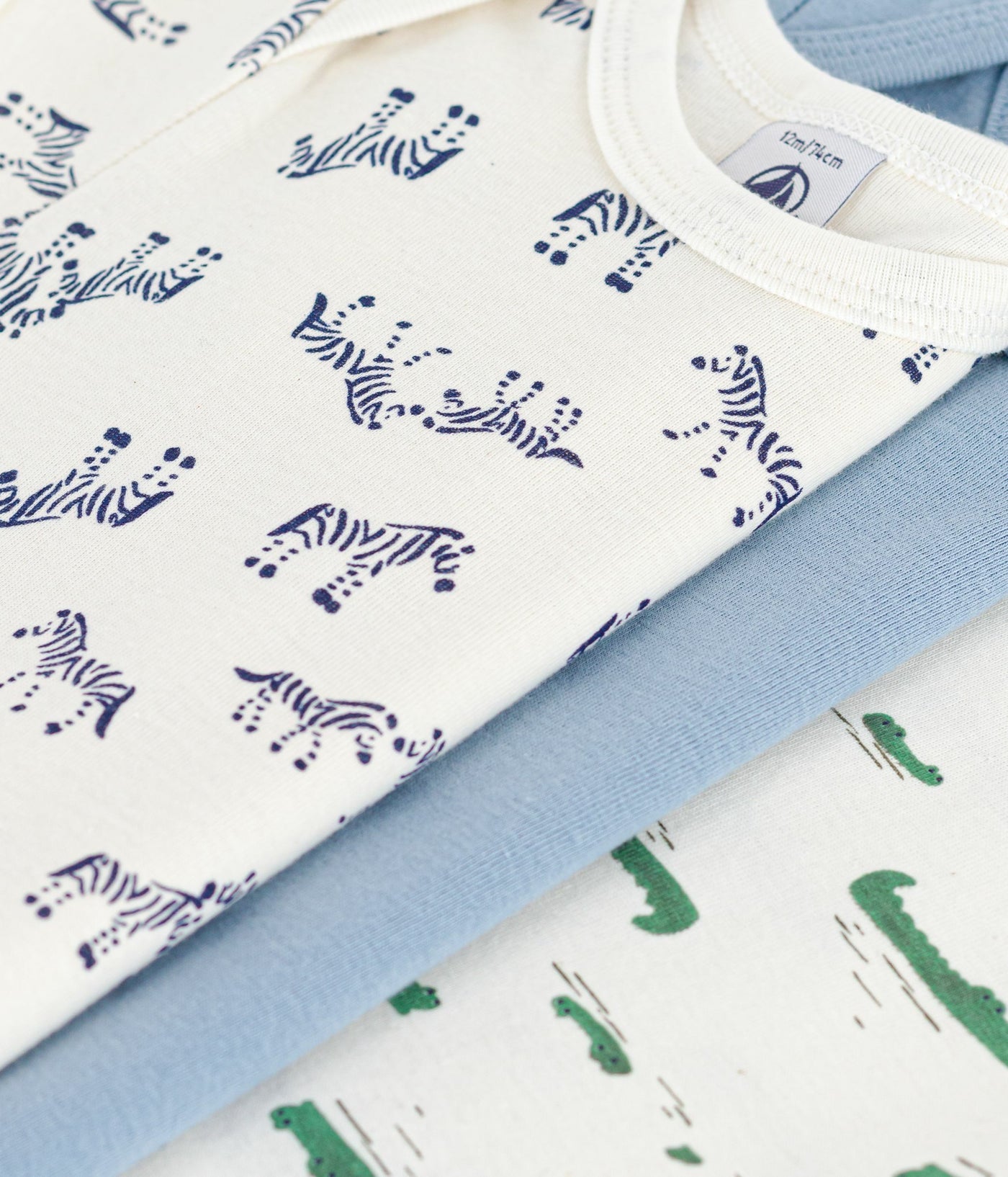 PACK OF SHORT-SLEEVED ANIMAL-THEMED COTTON BODIES FOR BABIES