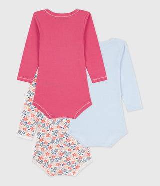 BABY GIRL'S ORGANIC COTTON BODYSUIT - 3-PACK