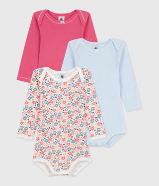 BABY GIRL'S ORGANIC COTTON BODYSUIT - 3-PACK