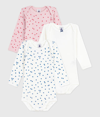 BABY GIRL'S ORGANIC COTTON BODYSUIT - 3-PACK