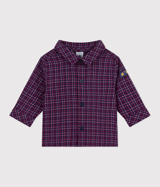 BABY BOY'S COTTON CHECKED FLANNEL SHIRT