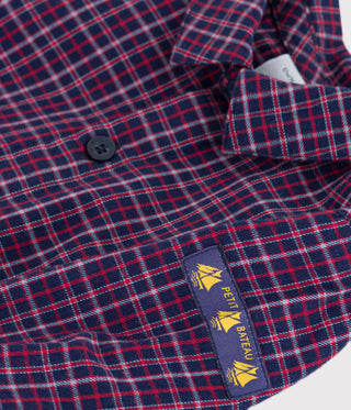 BABY BOY'S COTTON CHECKED FLANNEL SHIRT