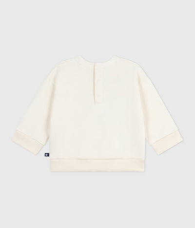 BABIES' HEART PATTERNED COTTON SWEATSHIRT
