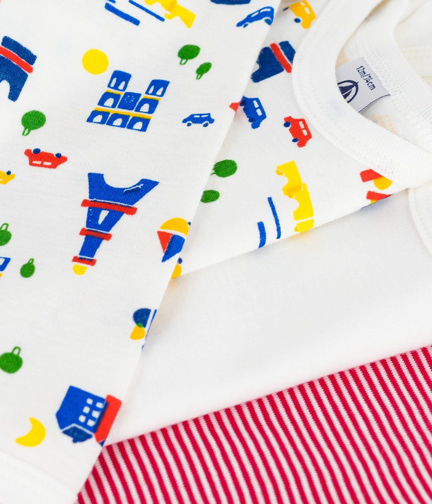 PACK OF LONG-SLEEVED PRINTED COTTON BODIES FOR BABIES