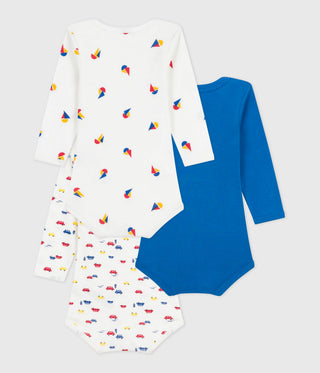 BABY BOY'S ORGANIC COTTON BODYSUIT - 3-PACK