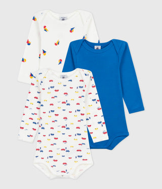 BABY BOY'S ORGANIC COTTON BODYSUIT - 3-PACK