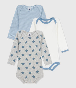 BABY BOY'S ORGANIC COTTON BODYSUIT - 3-PACK