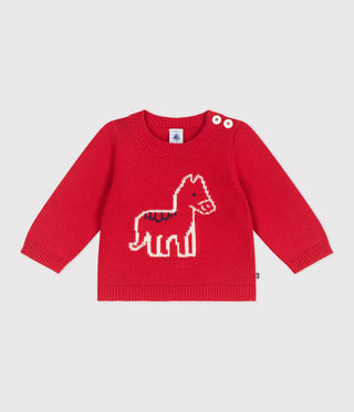 BABY UNISEX WOOL AND ORGANIC COTTON KNIT SWEATSHIRT