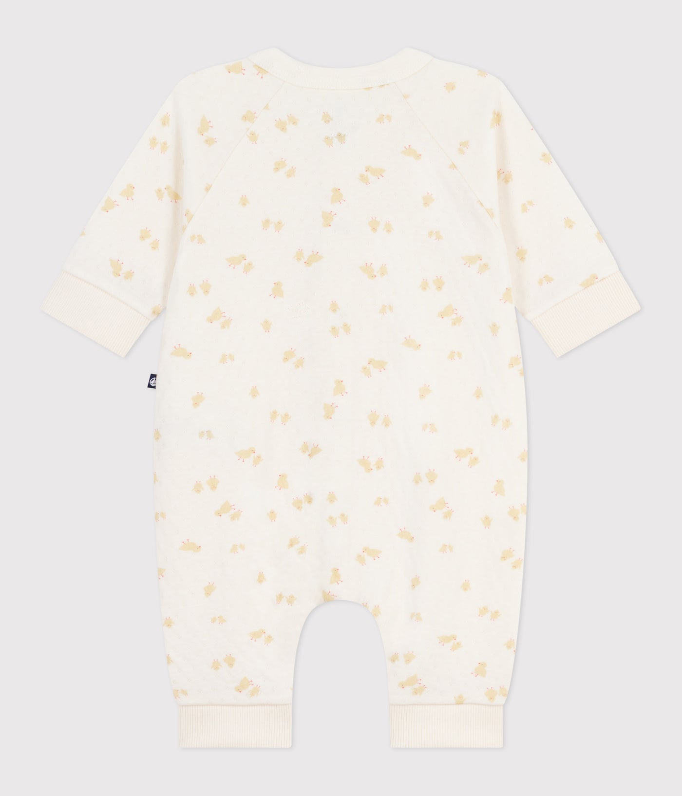 BABIES' COTTON PLAYSUIT WITH PRINTED CHICKS